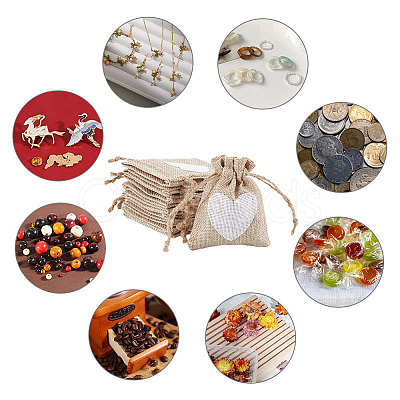 Jute Cloth Storage Bags ABAG-WH0031-30-1
