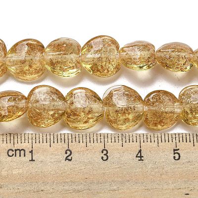 Handmade Gold Sand Lampwork Beads Strands LAMP-L079-04D-1