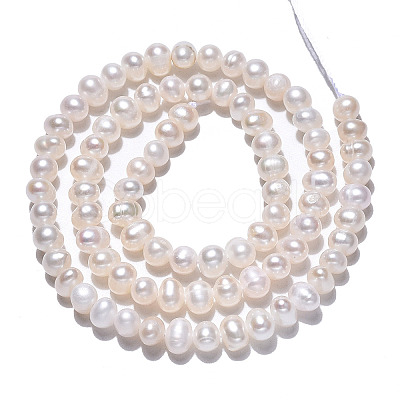 Natural Cultured Freshwater Pearl Beads Strands PEAR-N013-04C-1