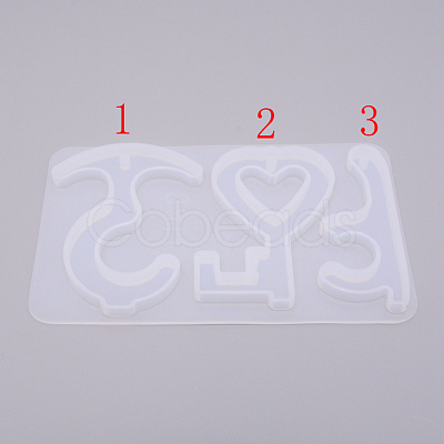 Keychain Silicone Molds DIY-WH0181-57-1