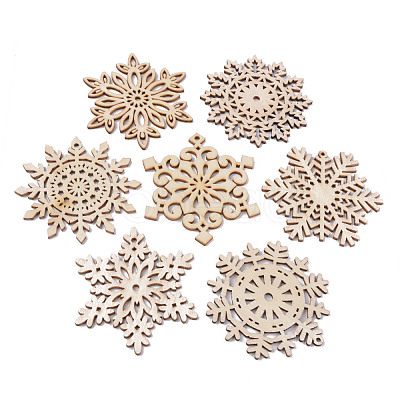 Undyed Natural Wooden Big Pendants WOOD-R271-M-1