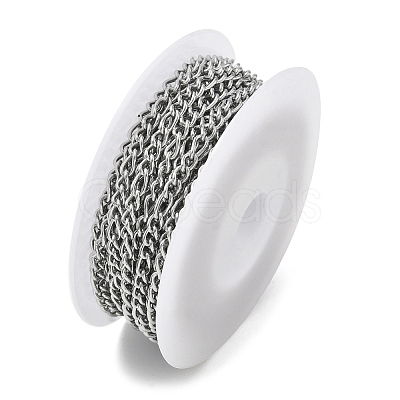 304 Stainless Steel Figaro Chains CHS-G050-04P-1