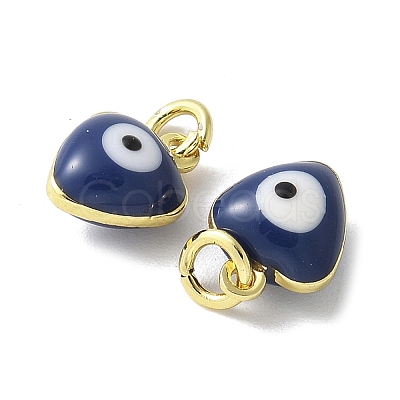 Brass Enamel Charms KK-S518-03F-G-1