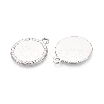 304 Stainless Steel Pendant Cabochon Settings STAS-N108-69P-1