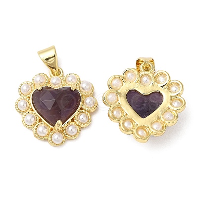 Natural Amethyst Pendants G-E599-05G-A03-1