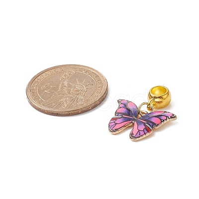 Butterfly Alloy Enamel European Dangle Charms PALLOY-JF01972-1