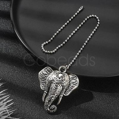 Elephant Tibetan Style Alloy Ceiling Fan Pull Chain Extenders FIND-JF00113-1