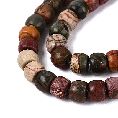 Natural Picasso Jasper/Polychrome Jasper Beads Strands G-Q616-02A-06-1