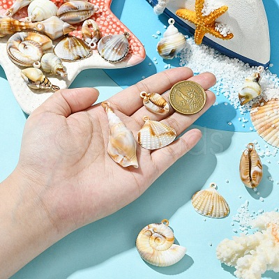 20Pcs 10 Styles Acrylic Pendants FIND-YW0005-93-1