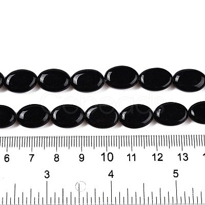 Natural Black Stone Beads Strands G-M206-47-1