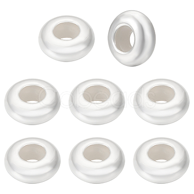 8Pcs Sterling Silver Beads STER-BC0002-48B-S-1