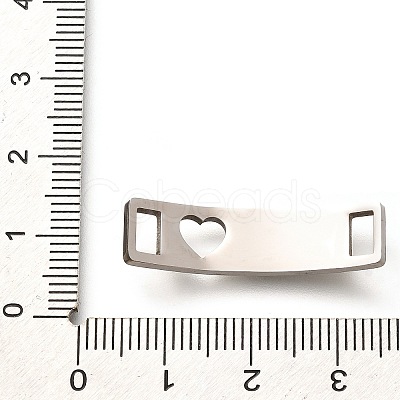 201 Stainless Steel Laser Cut Curved Connector Charms STAS-Z119-32P-01-1