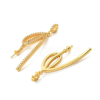 SHEGRACE Brass Micro Pave Cubic Zirconia Peg Bails Pin Pendants XGRQ5F599-815G-1