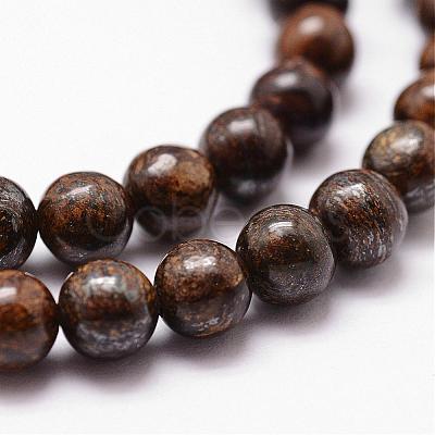 Natural Bronzite Bead Strands G-D840-57-6mm-1