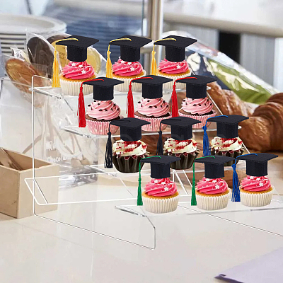20Pcs 5 Colors Mini Felt Fabric Graduation Hat with Tassels AJEW-CP0010-11-1