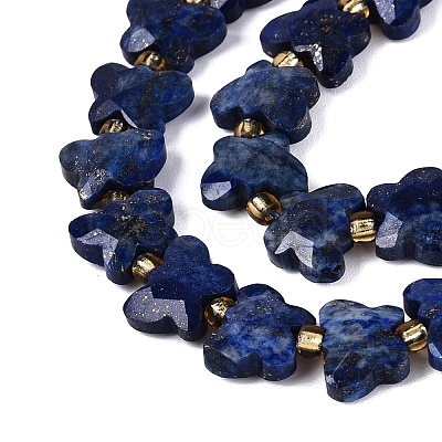Dyed Natural Lapis Lazuli Beads Strands G-N371-10A-02-1