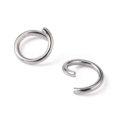 Tarnish Resistant 304 Stainless Steel Open Jump Rings STAS-R049-7x1mm-1