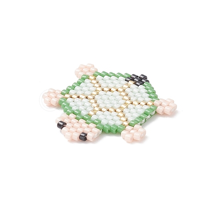 Handmade Loom Pattern Seed Beads PALLOY-MZ00118-1