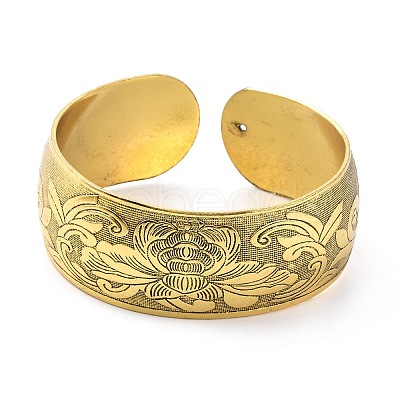 Alloy Wide Open Cuff Bangle for Women BJEW-G662-01C-AG-1