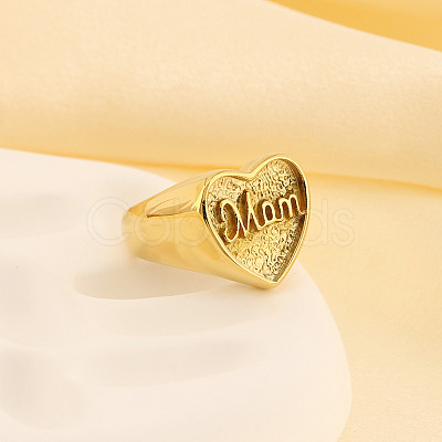 Mother's Day 304 Stainless Steel Finger Rings WGDC005-04-1