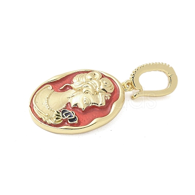 Brass Enamel Pendants KK-F886-02G-02-1