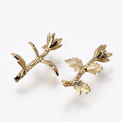 Brass Peg Bails Pendants KK-E768-24G-1