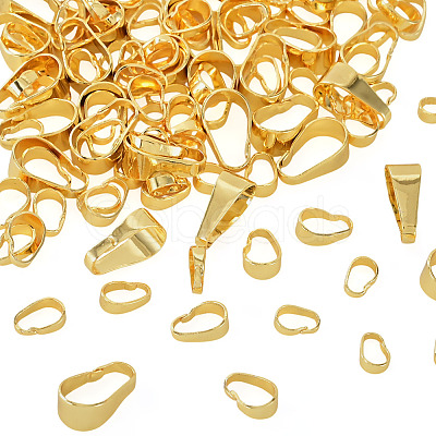 120Pcs 4 Styles Brass Snap on Bails KK-TA0009-24G-1