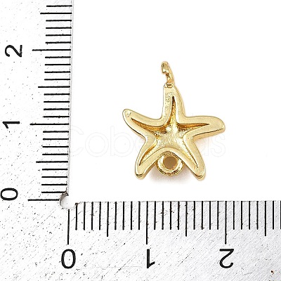 Brass Sea Animal Connector Charms KK-I352-29G-02-1