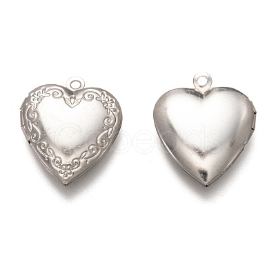 Non-Tarnish 316 Stainless Steel Locket Pendants X-STAS-O135-06P-1