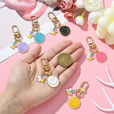 Alloy Enamel Pendant Decorations HJEW-YW00008-01-1