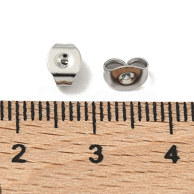 Tarnish Resistant 201 Stainless Steel Ear Nuts X-STAS-S028-11-1