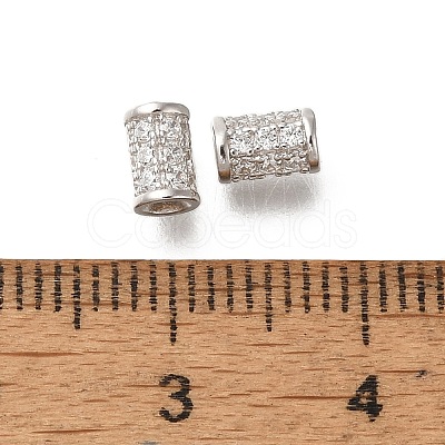 925 Sterling Silver Micro Pave Clear Cubic Zirconia Beads STER-M018-12P-1