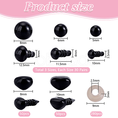 DIY Doll Eyes and Nose Making Sets DIY-WH0888-851D-1