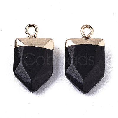 Natural White Jade Pointed Pendants G-N326-34A-1