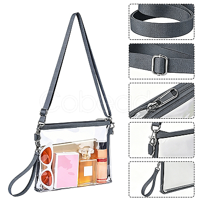 Waterproof Transparent PVC Crossbody Bags AJEW-WH20115-05A-1