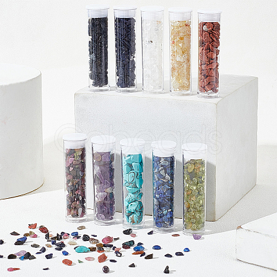 180G 10 Style Natural & Synthetic Gemstone Beads G-NB0003-22-1