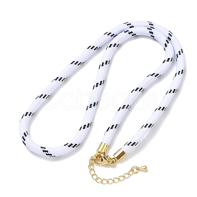 Ployester Core-Wrapped Round Cord Necklace Making KK-CBACFA2-03G-1
