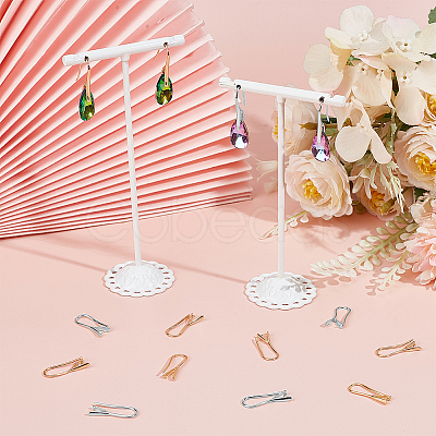 32Pcs 2 Colors Brass Earring Hooks KK-BBC0022-95-1