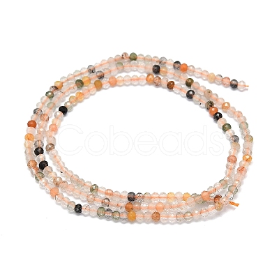 Natural Mixed Rutilated Quartz Beads Strands G-G106-A24-01-1