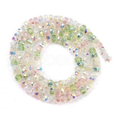 Electroplate Glass Beads Strands X-EGLA-B011-04A-04-1