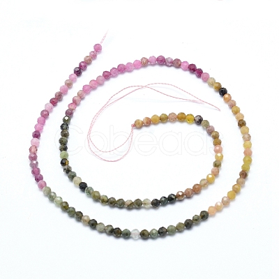 Natural Tourmaline Beads Strands G-G823-10-3.5mm-1