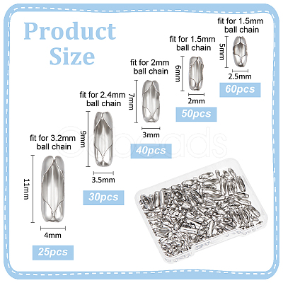 304 Stainless Steel Ball Chain Connectors STAS-UN0011-58P-1
