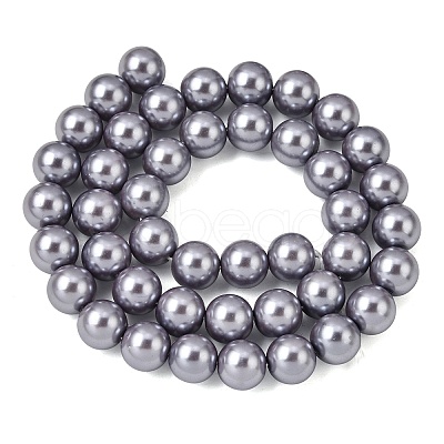 Eco-Friendly Dyed Glass Pearl Round Beads Strands HY-A002-10mm-RB028-1