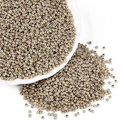 Plated 3/0 Glass Seed Beads SEED-Q025-2mm-D03-1