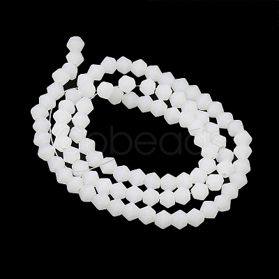 Imitation Jade Frosted Glass Bead Strands GLAA-F029-JM4mm-B06-1