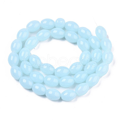 Imitation Jade Glass Beads Strands GLAA-R217-08A-B01-1