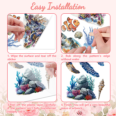 3 Sheets 3 Styles PVC Waterproof Decorative Stickers DIY-WH0404-146-1
