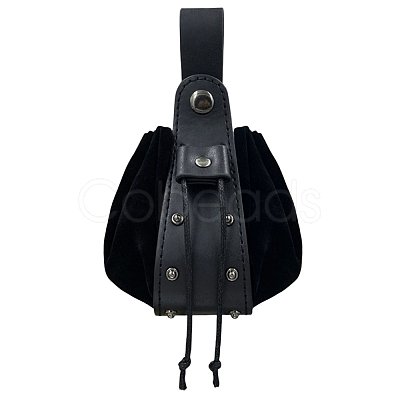 Viking PU Leather Drawstring Wallets with Antique Bronze Tone Iron Rivets AJEW-WH0816-099AB-02-1