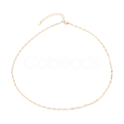 Brass Dapped Cable Chain Necklaces NJEW-JN03160-1