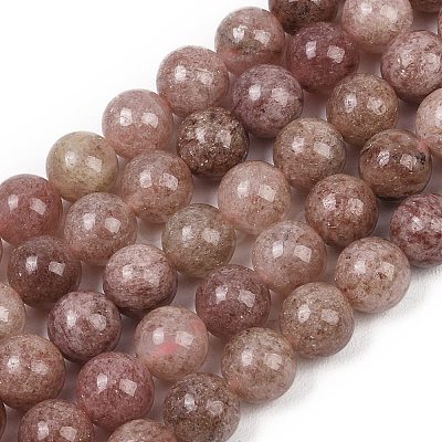 Natural Strawberry Quartz Beads Strands G-H350-A01-10mm-1